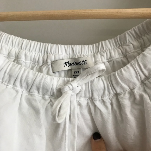 Madewell Eyelet Balcony Off Shoulder White Top XXS - Picture 5 of 6